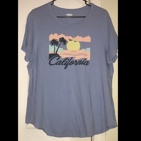 Old navy “California” baby blue tee Women’s XL - Picture 1 of 2